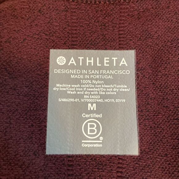 Athleta Antique Burgundy Speedlight Heathered Tank Size Medium New With Tags - Picture 6 of 9
